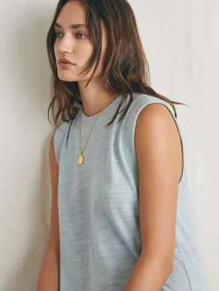 Women Faherty Brand Sunwashed Slub Muscle Dress -