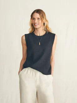 Women Faherty Brand Sunwashed Slub Muscle Tank -