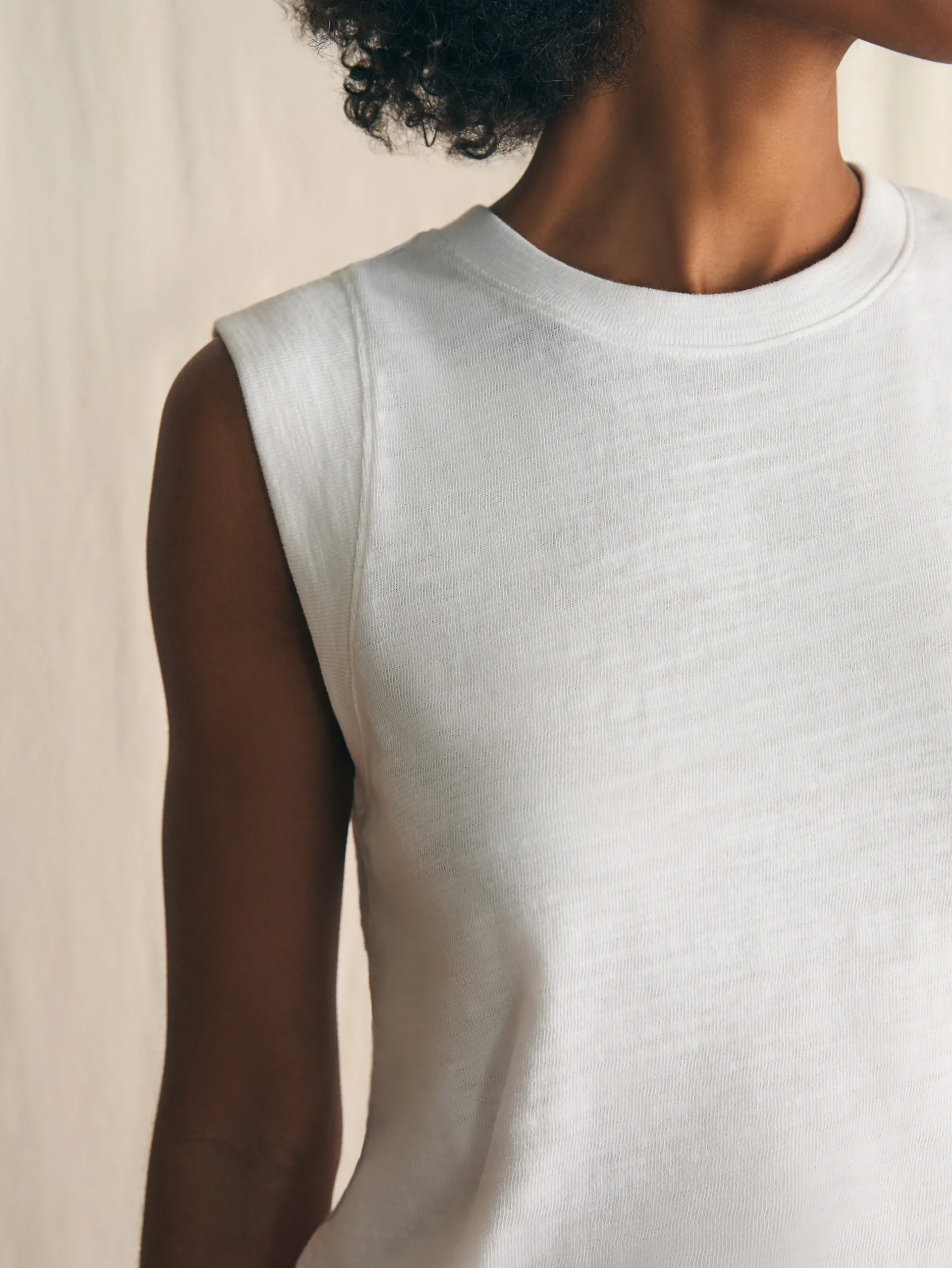 Women Faherty Brand Sunwashed Slub Muscle Tank -