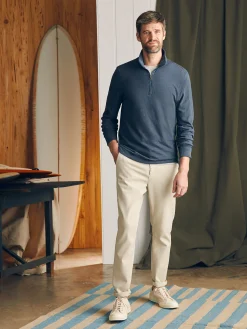 Faherty Brand Sunwashed Slub Quarter Zip (Tall) -