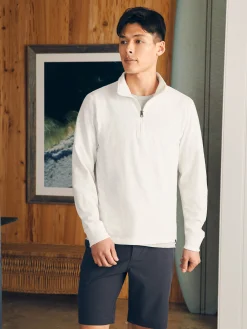Faherty Brand Sunwashed Slub Quarter Zip (Tall) -