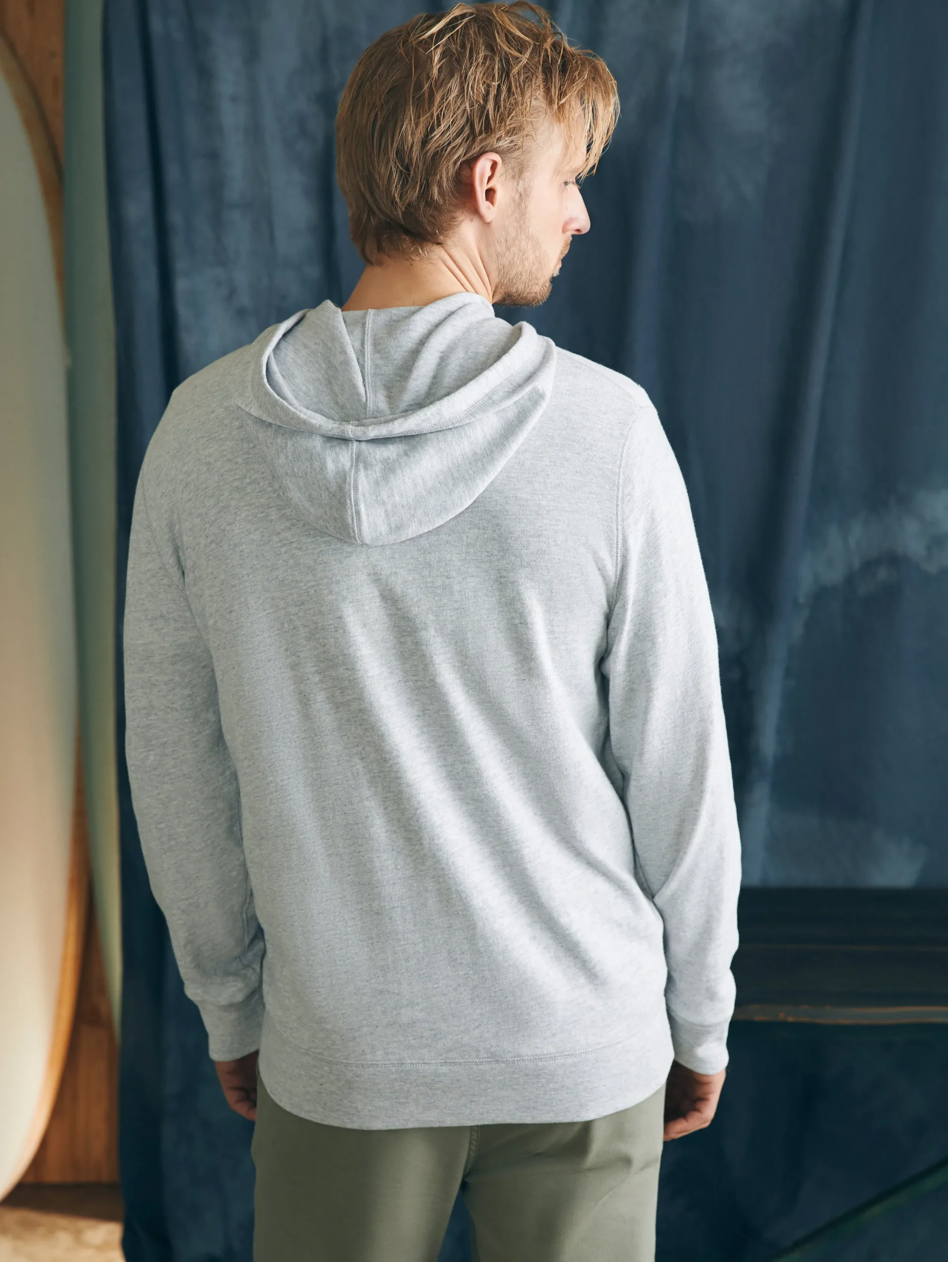 Faherty Brand Sunwashed Slub Zip Hoodie -