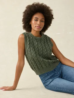 Women Faherty Brand Sunwashed Sweater Vest -