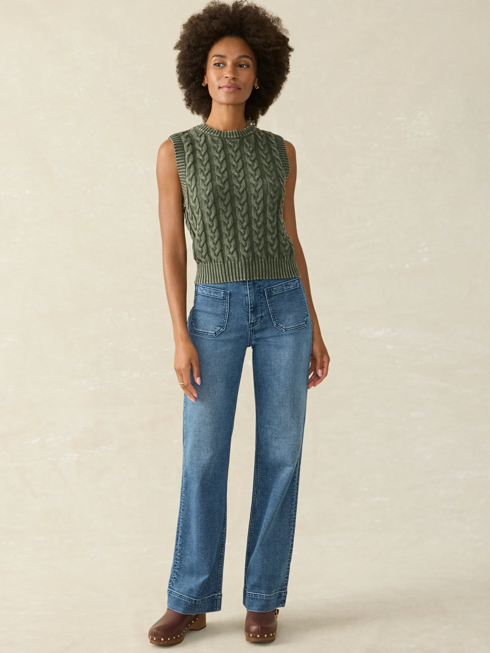 Women Faherty Brand Sunwashed Sweater Vest -