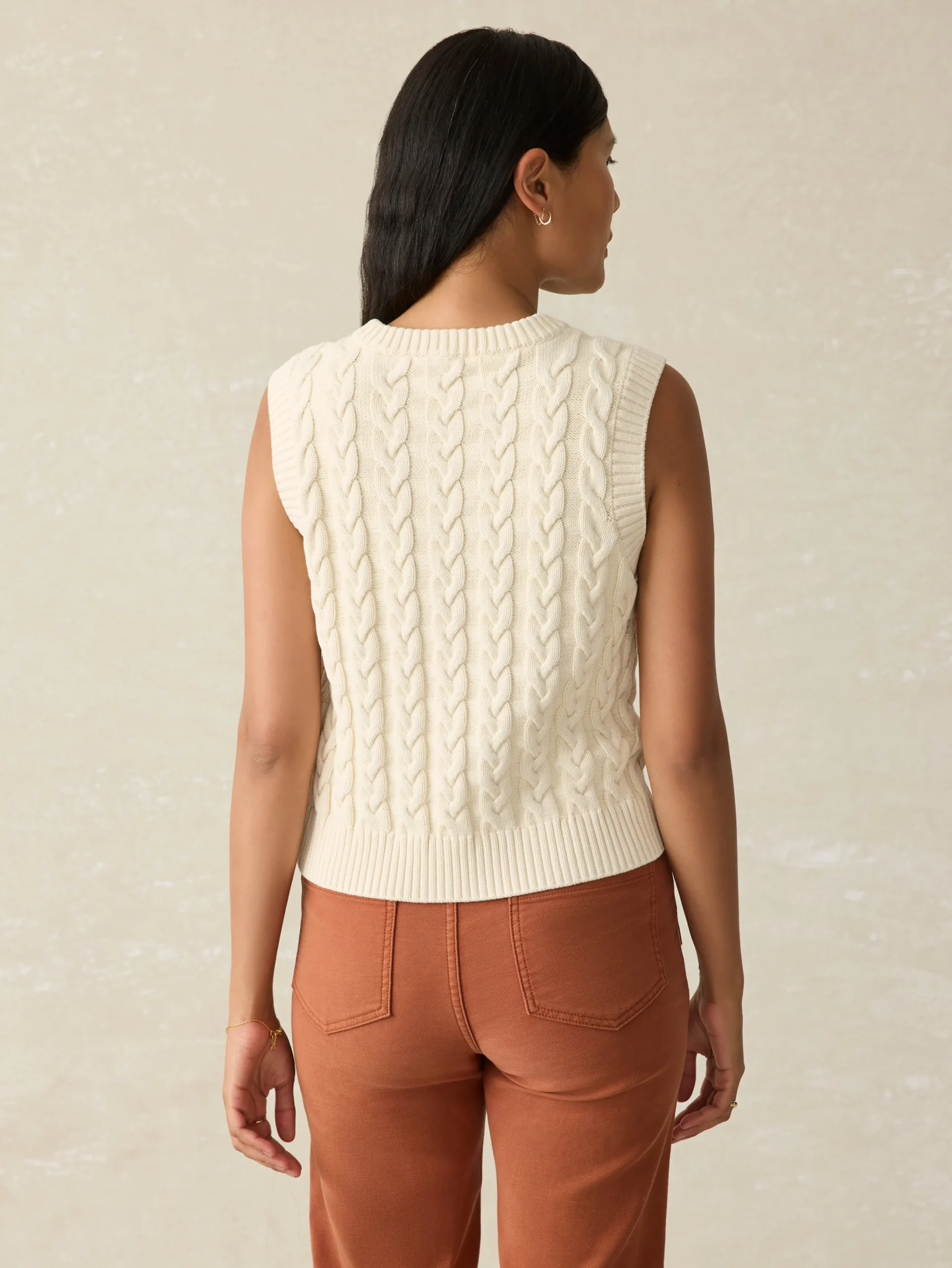 Women Faherty Brand Sunwashed Sweater Vest -