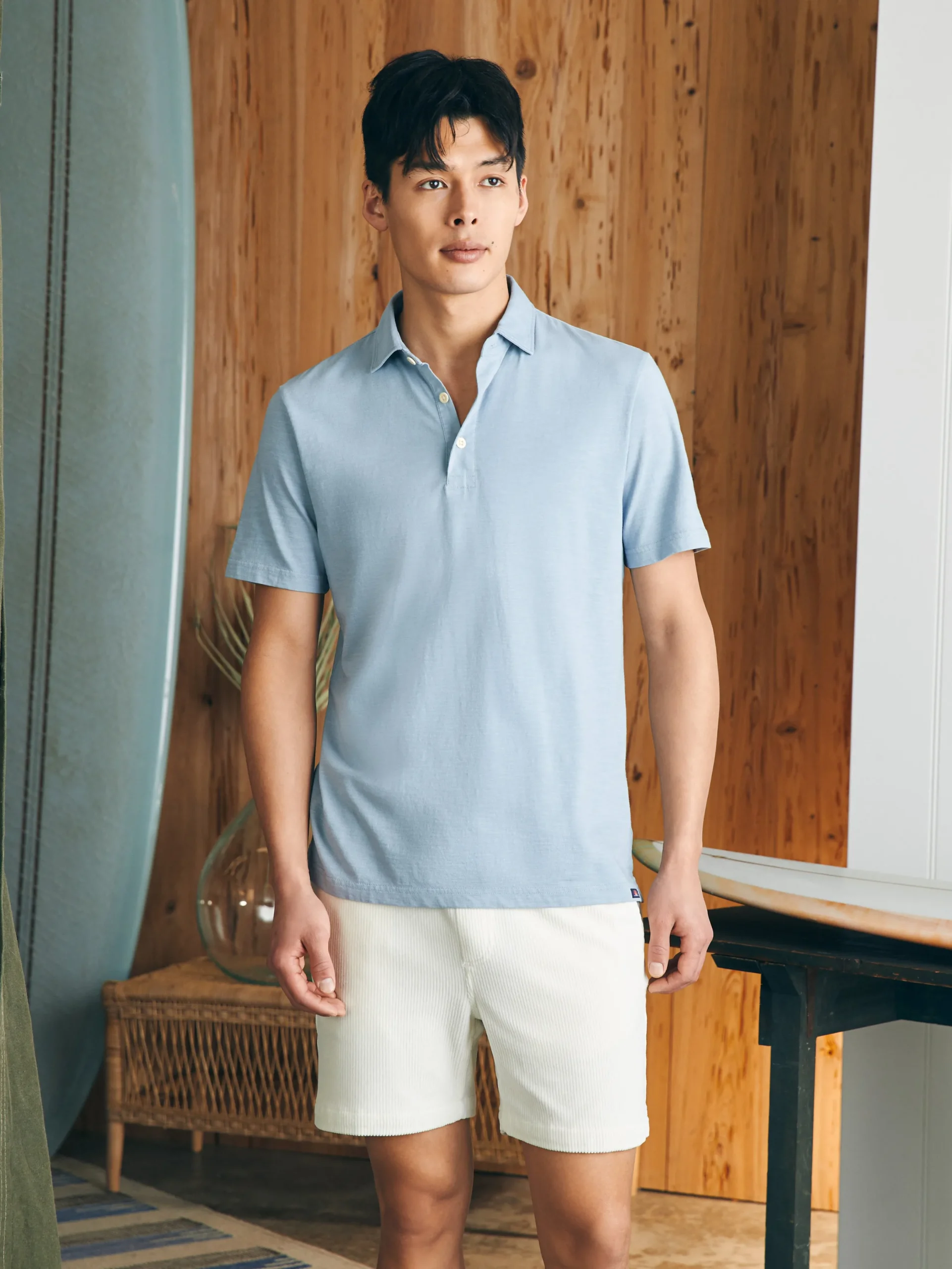 Faherty Brand Sunwashed T-Shirt Polo -