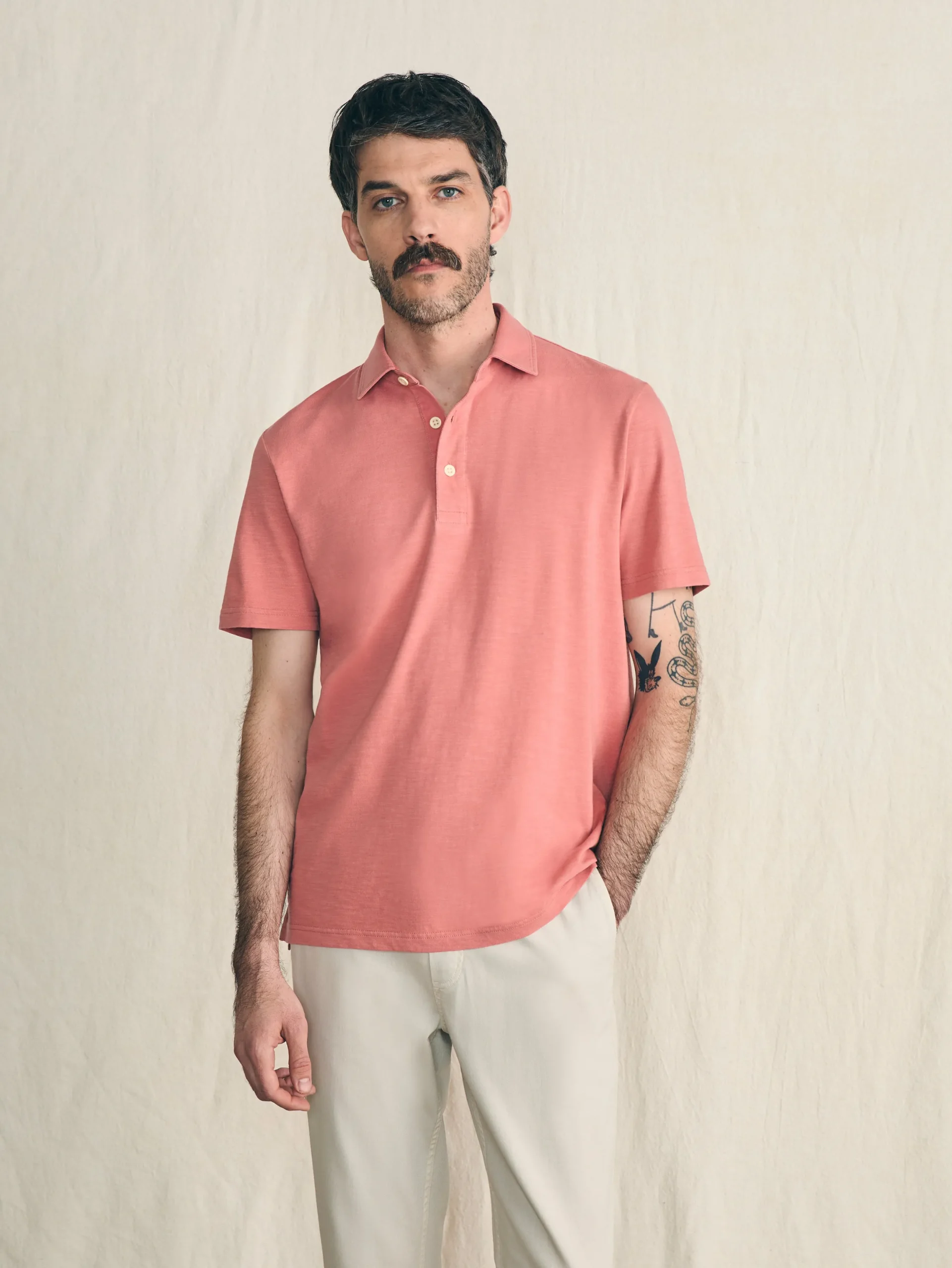 Faherty Brand Sunwashed T-Shirt Polo -