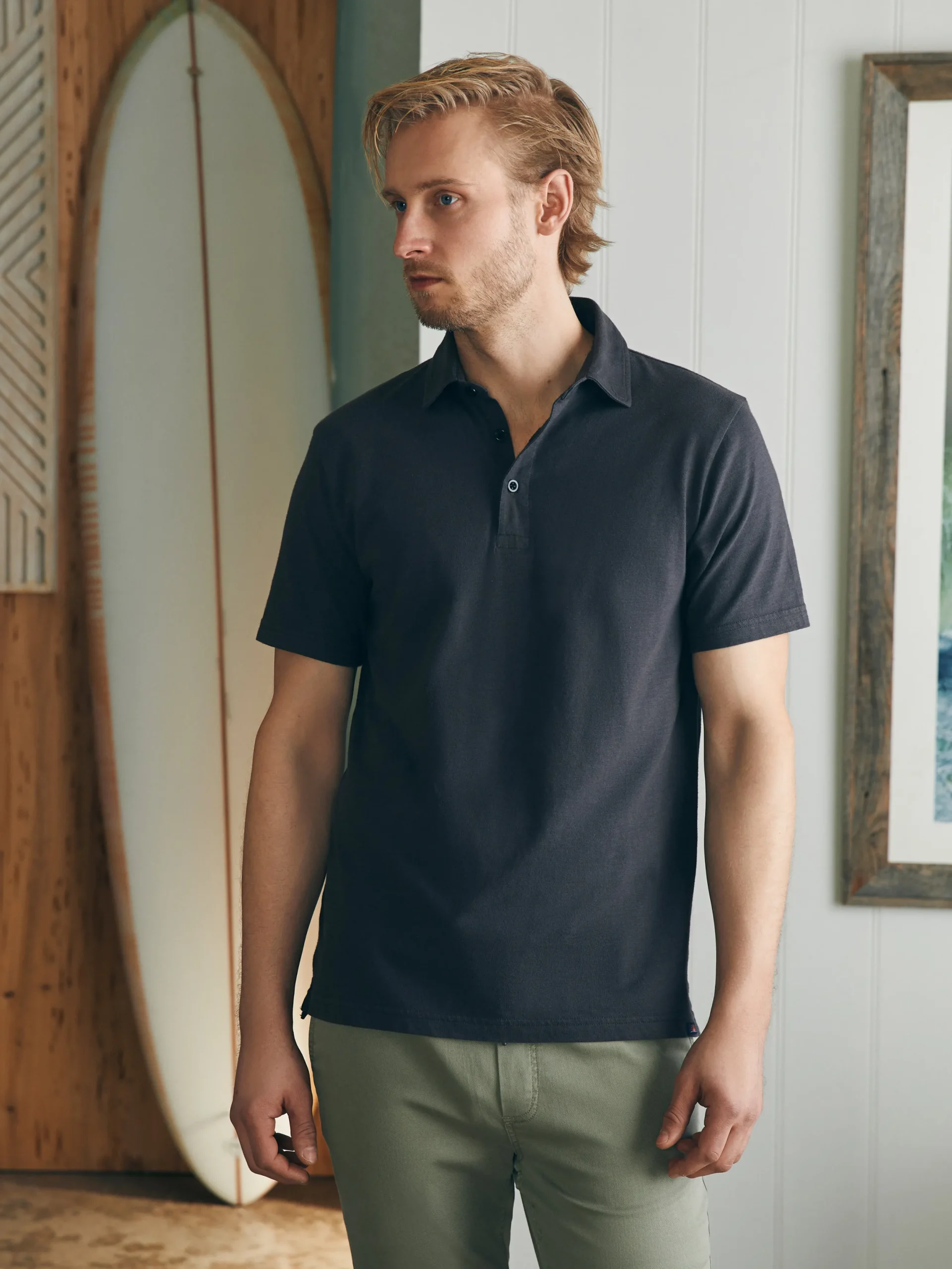 Faherty Brand Sunwashed T-Shirt Polo -