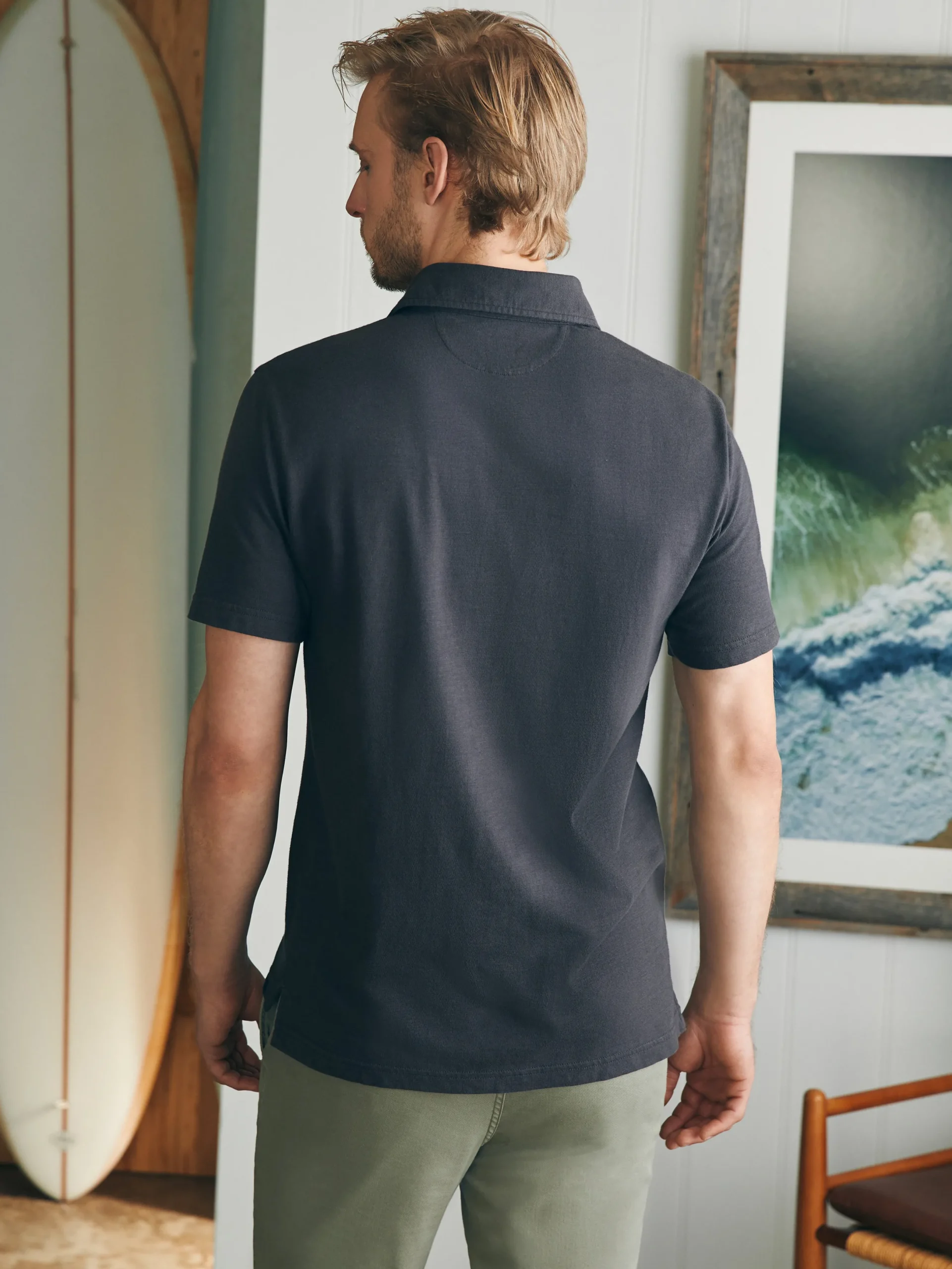 Faherty Brand Sunwashed T-Shirt Polo -