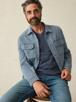 Faherty Brand Sunwashed V-Neck Tee -