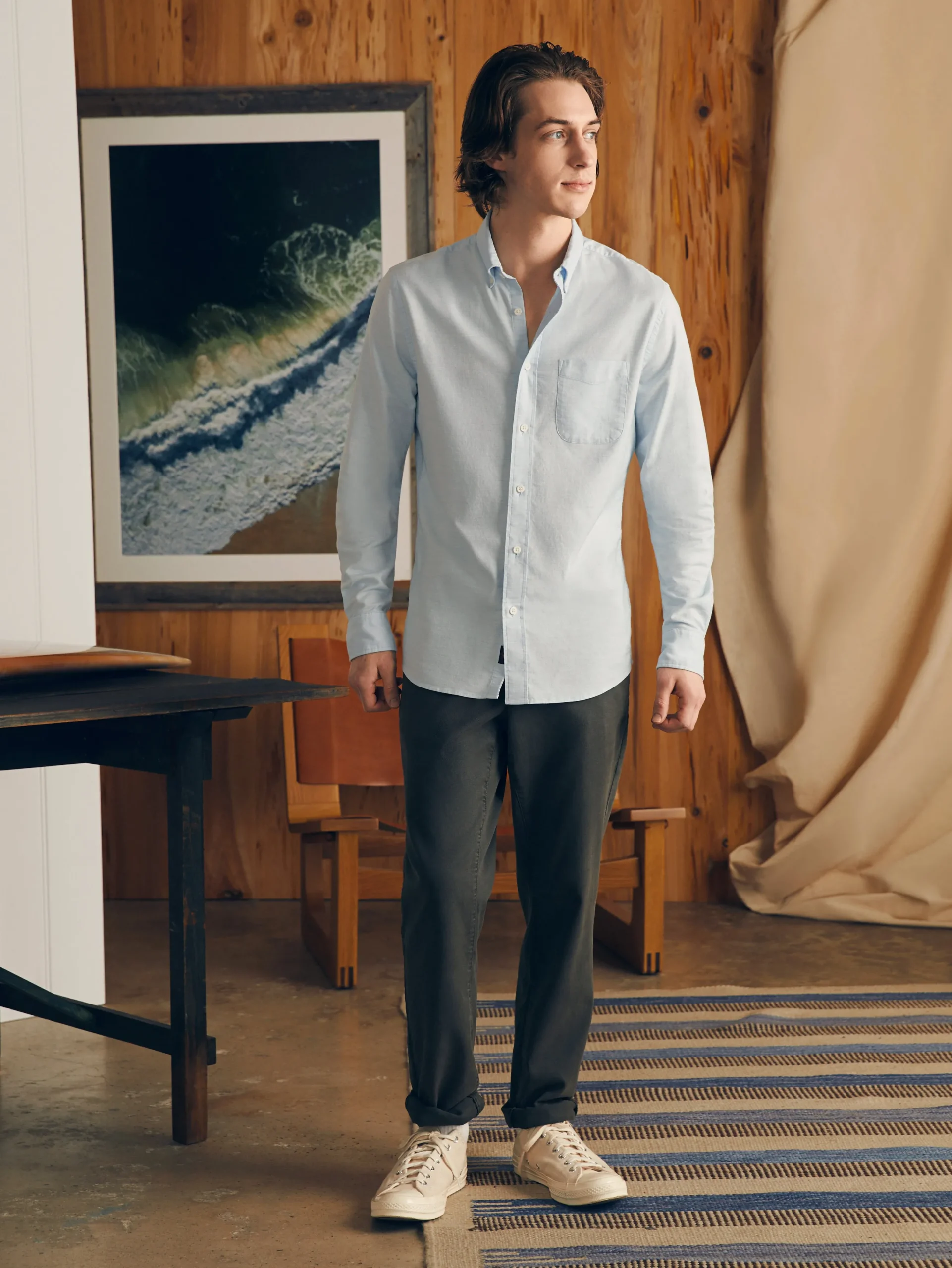 Faherty Brand Supima Oxford Shirt (Tall) -