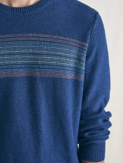 Faherty Brand Surf Stripe Crew Sweater -