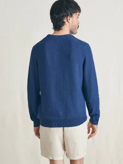 Faherty Brand Surf Stripe Crew Sweater -