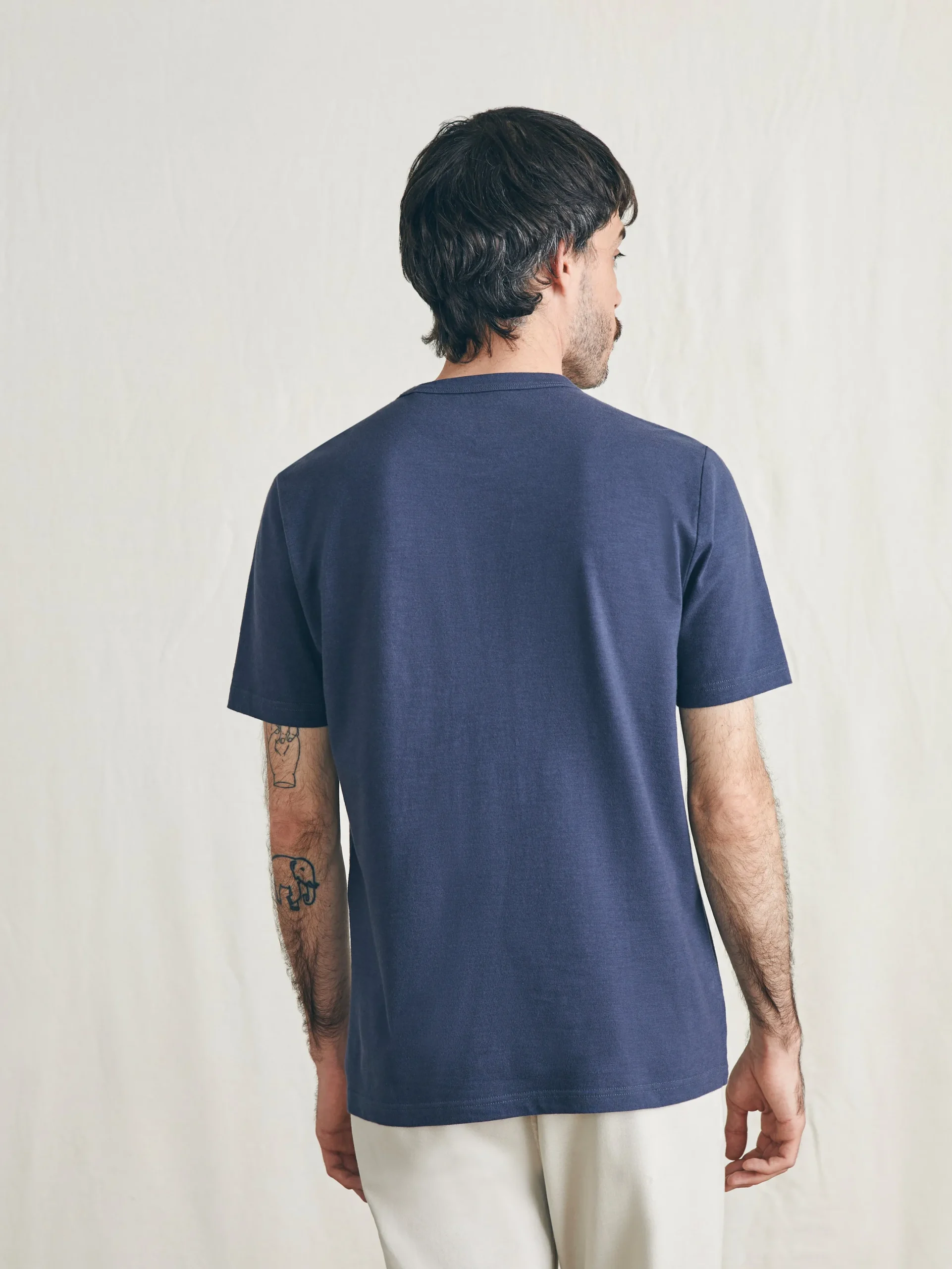 Faherty Brand Surf Stripe Sunwashed Pocket Tee -