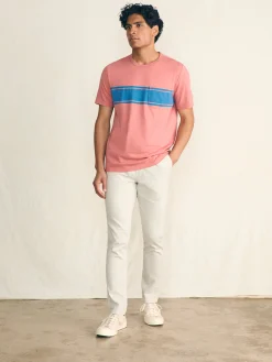 Faherty Brand Surf Stripe Sunwashed Pocket Tee -