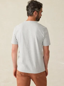 Faherty Brand Surf Stripe Sunwashed Pocket Tee -