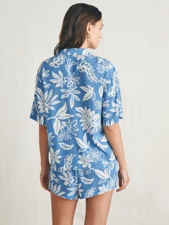 Women Faherty Brand Surfrider Cabana Camp Shirt -