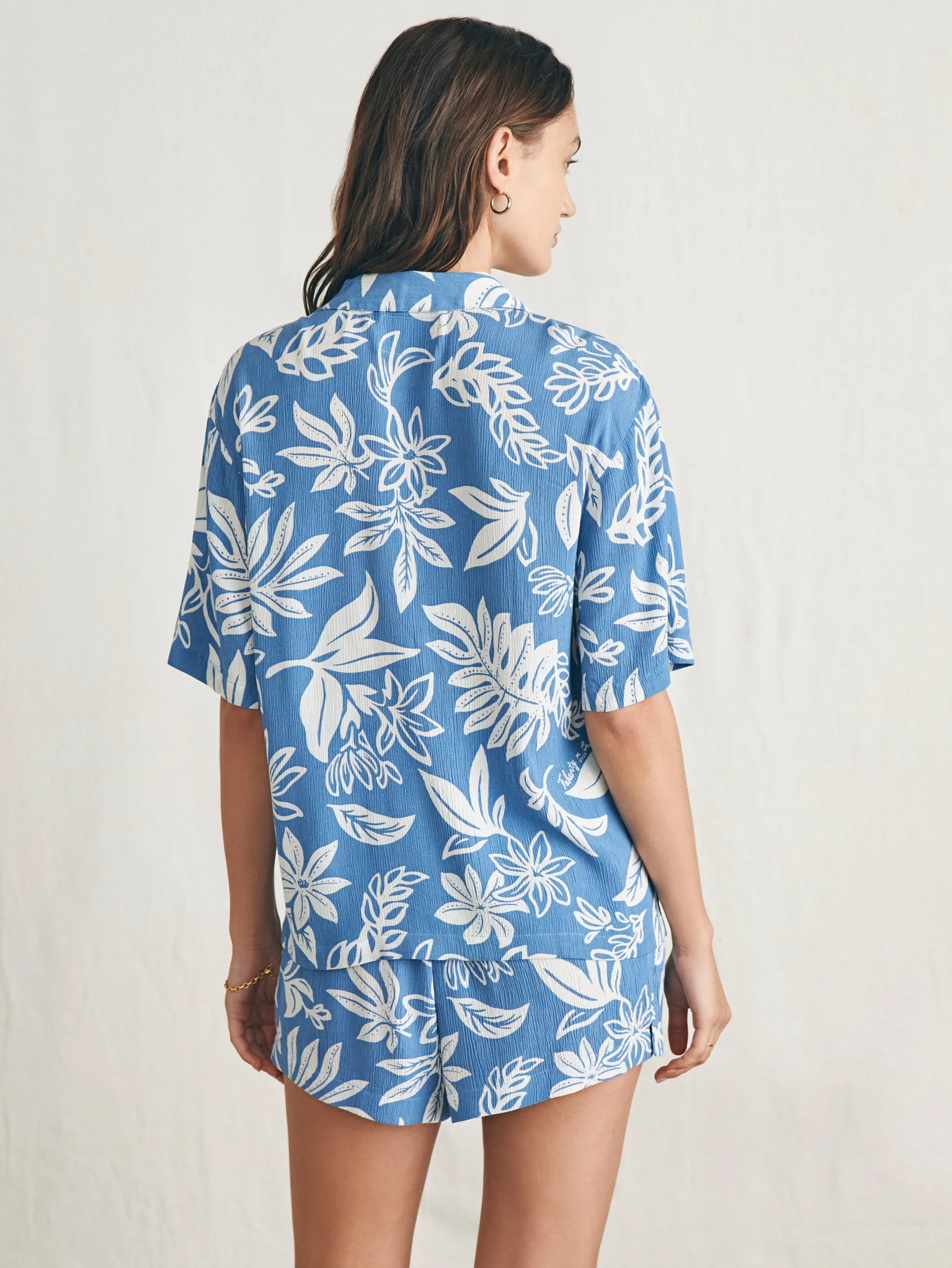 Women Faherty Brand Surfrider Cabana Camp Shirt -
