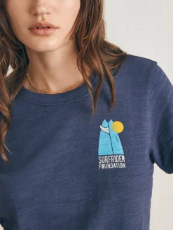 Women Faherty Brand Surfrider Sunwashed Cropped Tee -