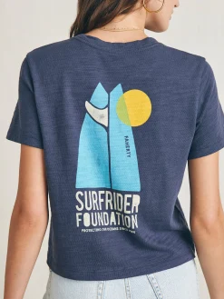 Women Faherty Brand Surfrider Sunwashed Cropped Tee -