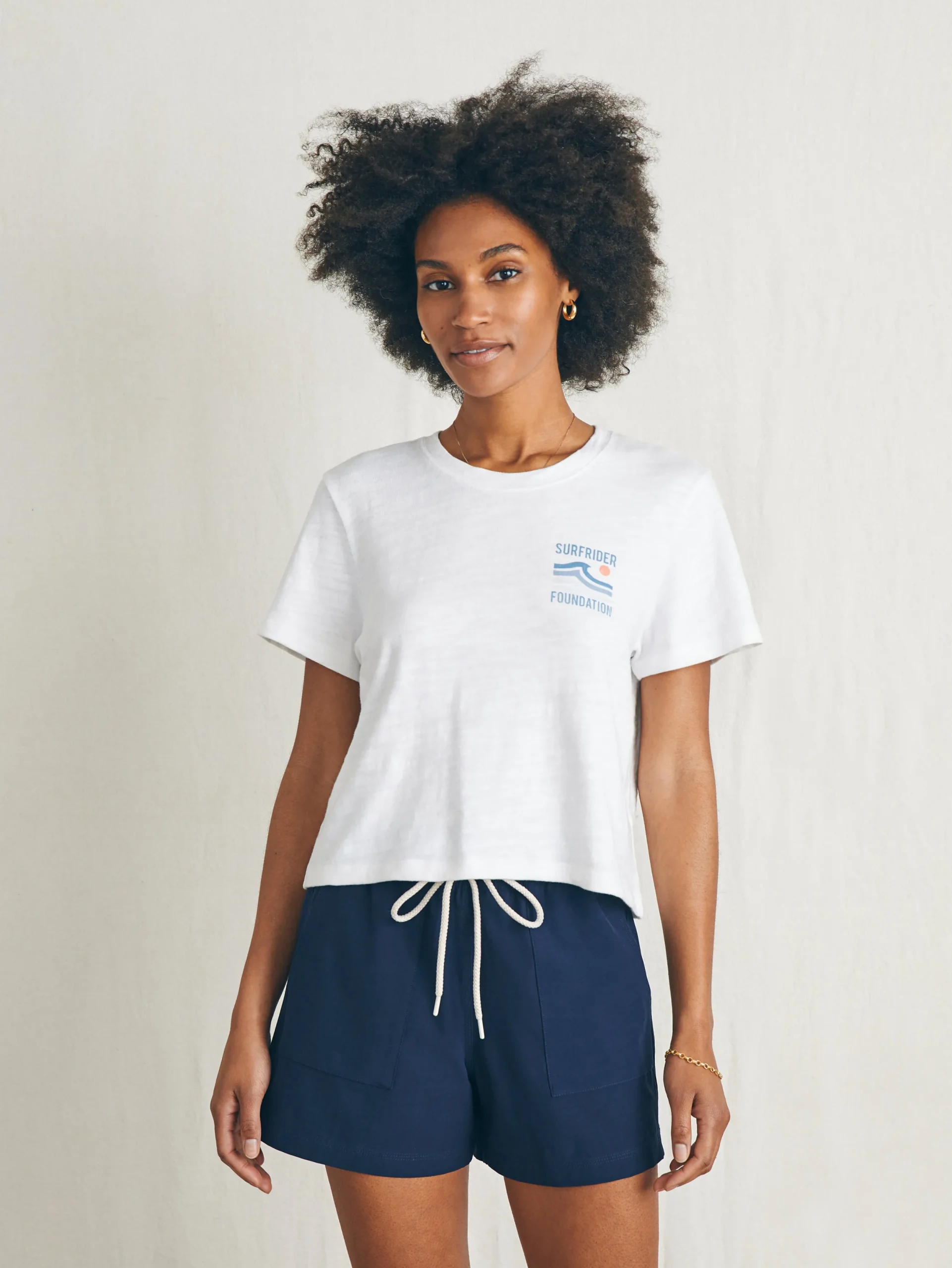 Women Faherty Brand Surfrider Sunwashed Cropped Tee -