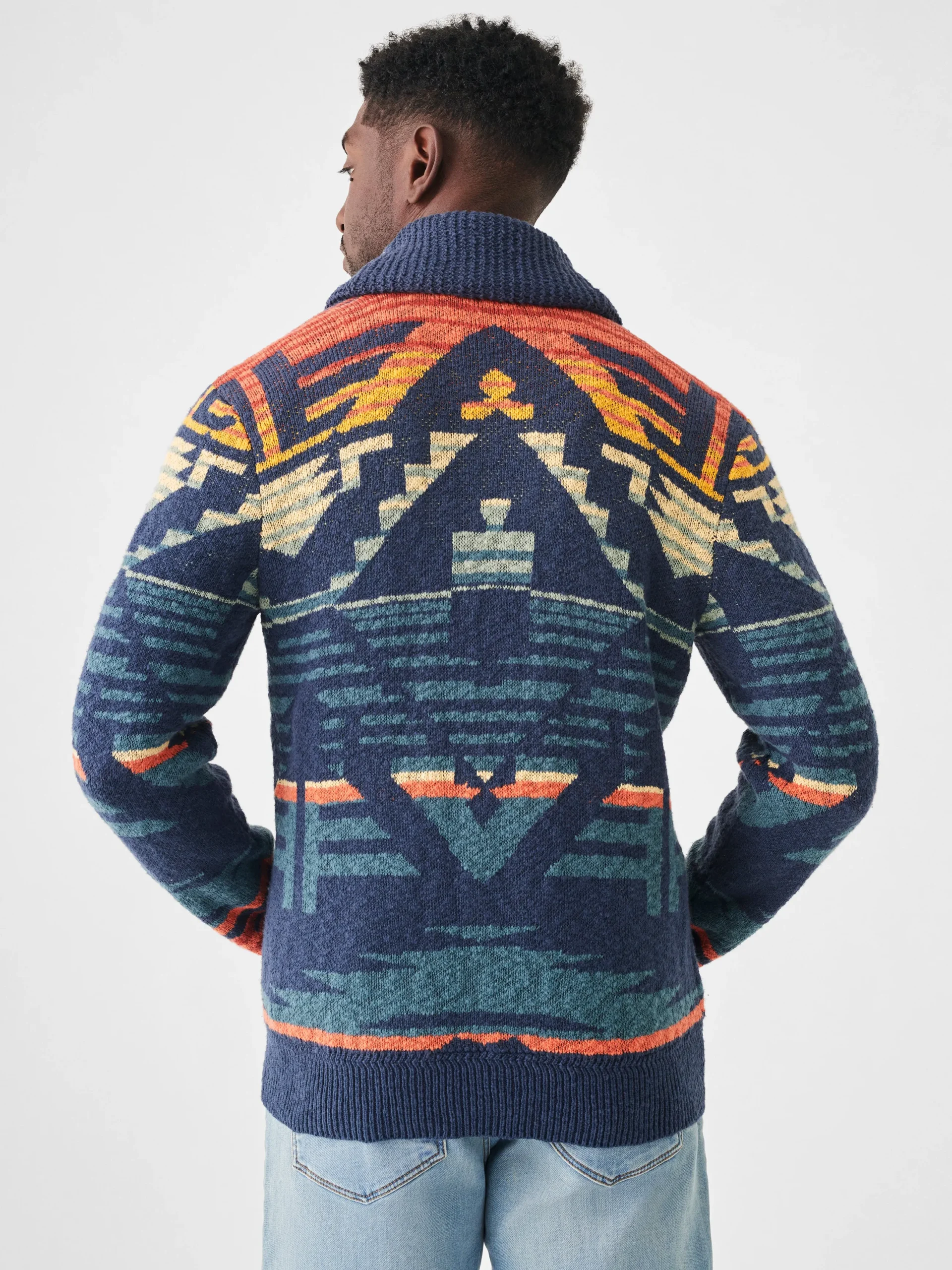Faherty Brand Thunder Voice Eagle Cardigan -
