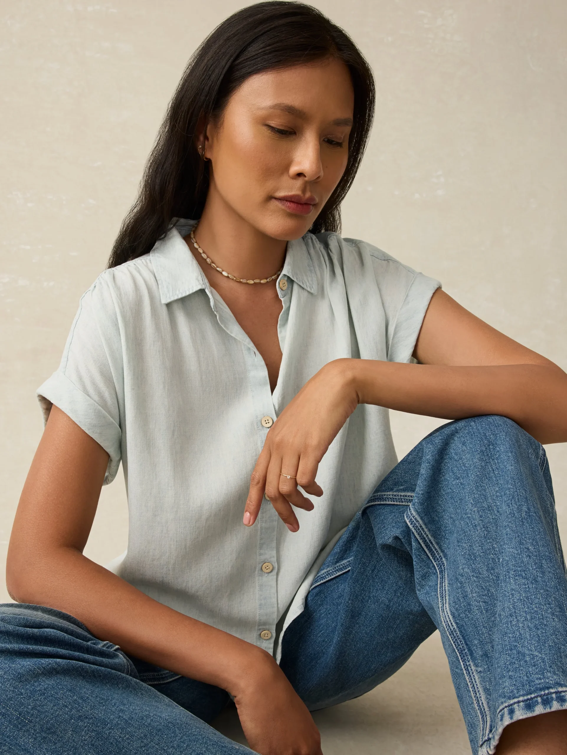 Women Faherty Brand Tried & True Breeze Shirt -