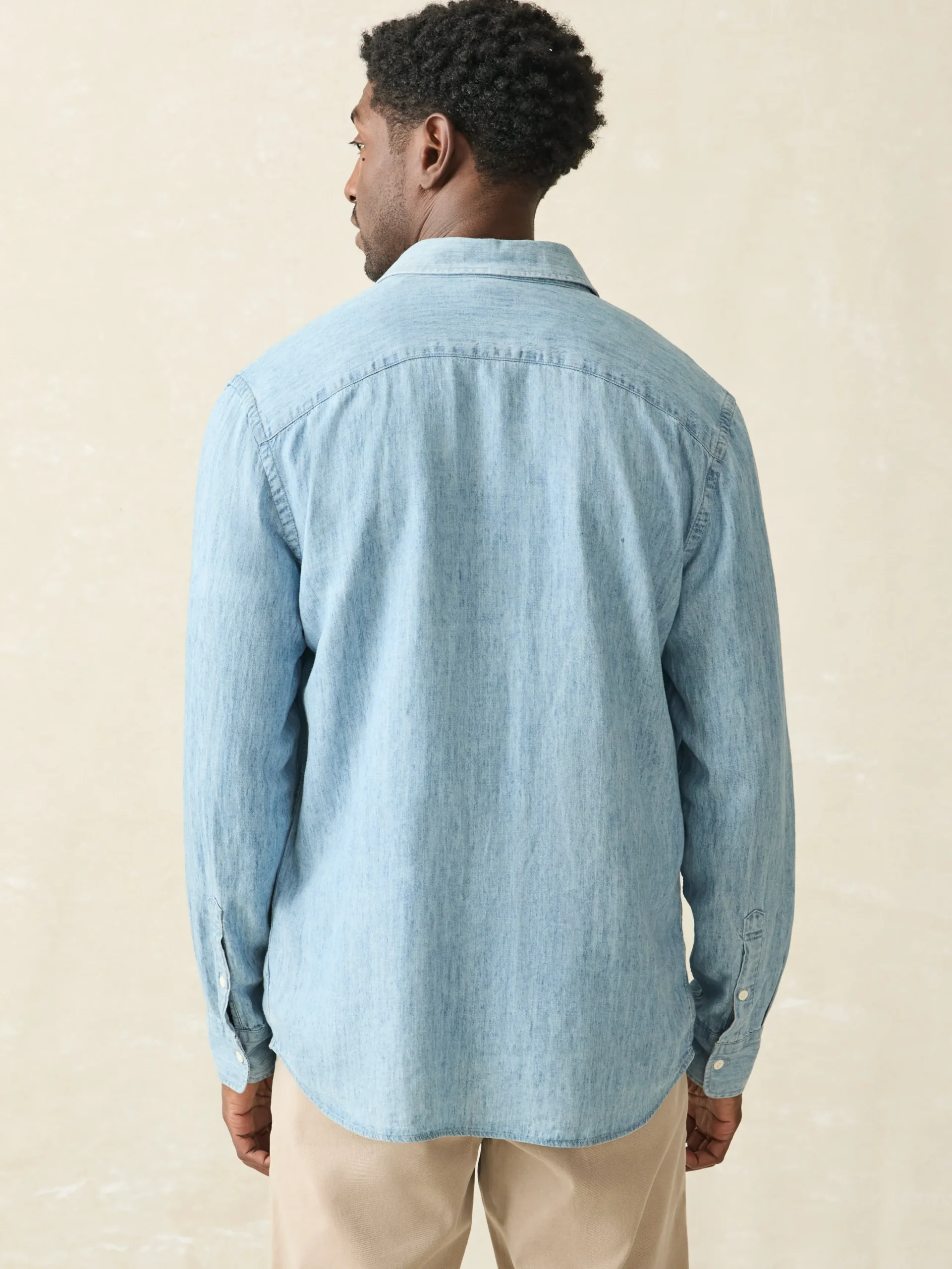 Faherty Brand Tried & True Chambray Shirt (Tall) -