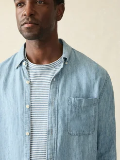 Faherty Brand Tried & True Chambray Shirt (Tall) -