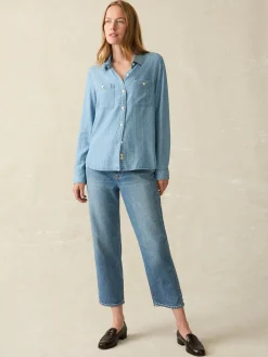 Women Faherty Brand Tried & True Chambray Shirt -