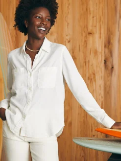 Women Faherty Brand Tried & True Chambray Shirt -