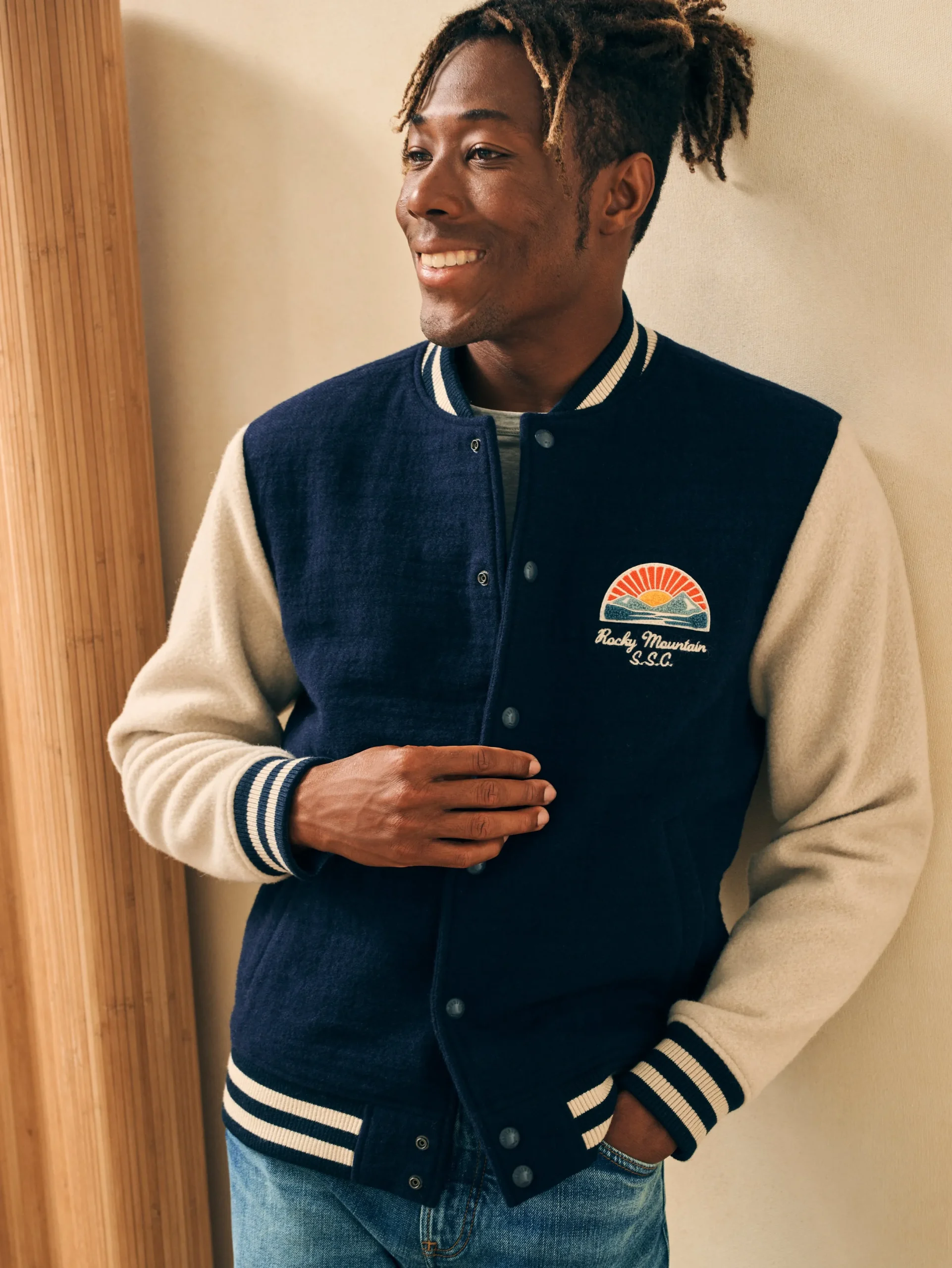 Faherty Brand Varsity Jacket -
