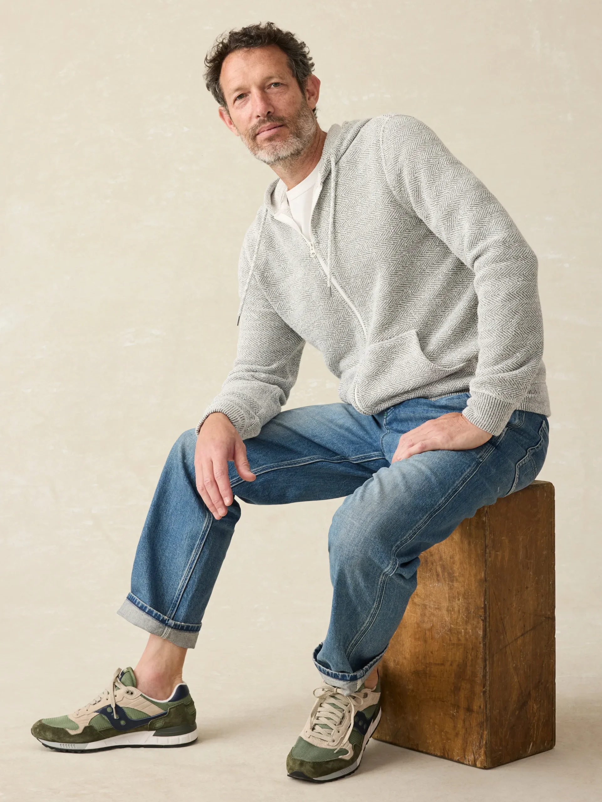 Faherty Brand Whitewater Full Zip Hoodie -