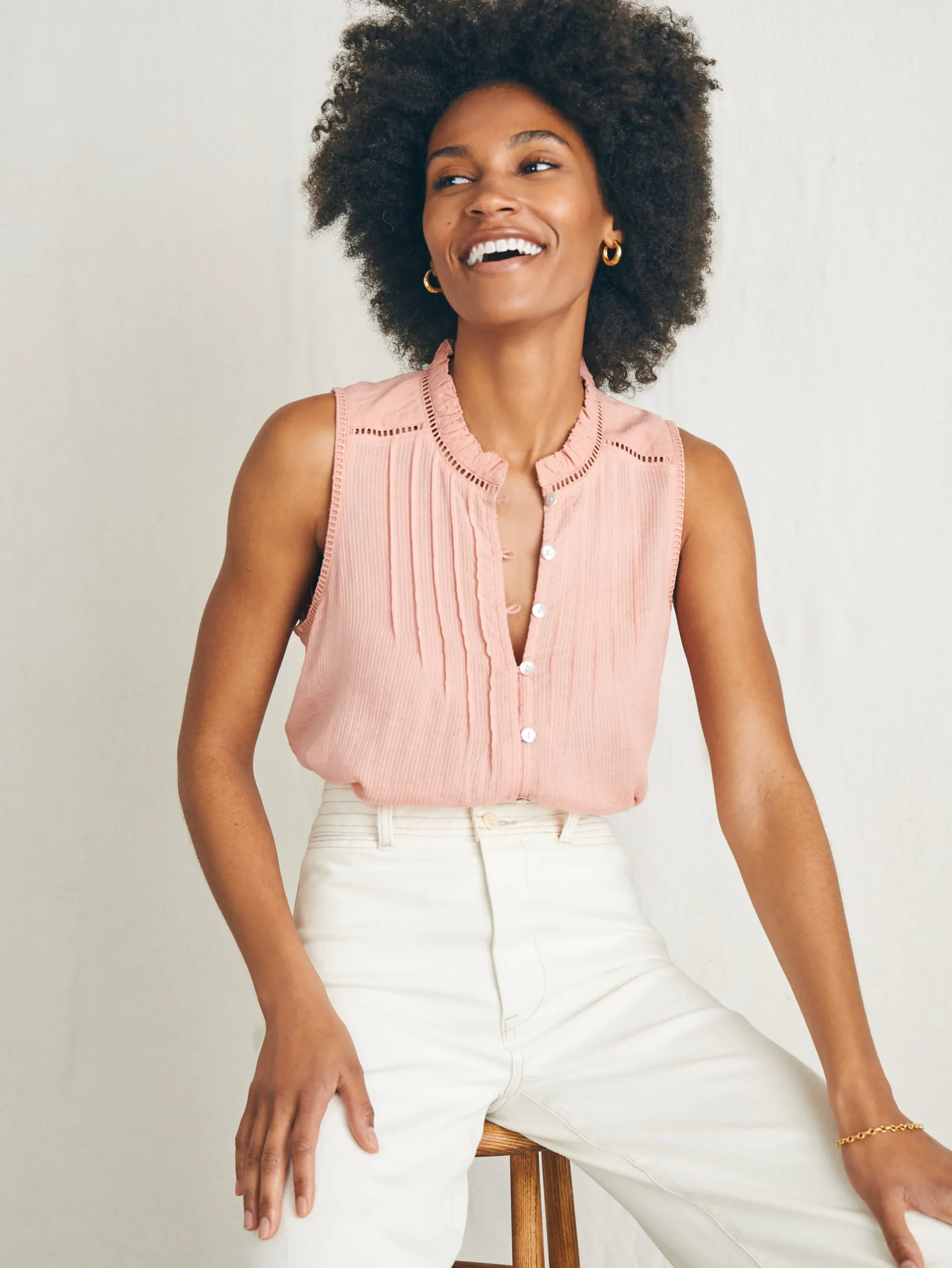 Women Faherty Brand Willa Sleeveless Top -